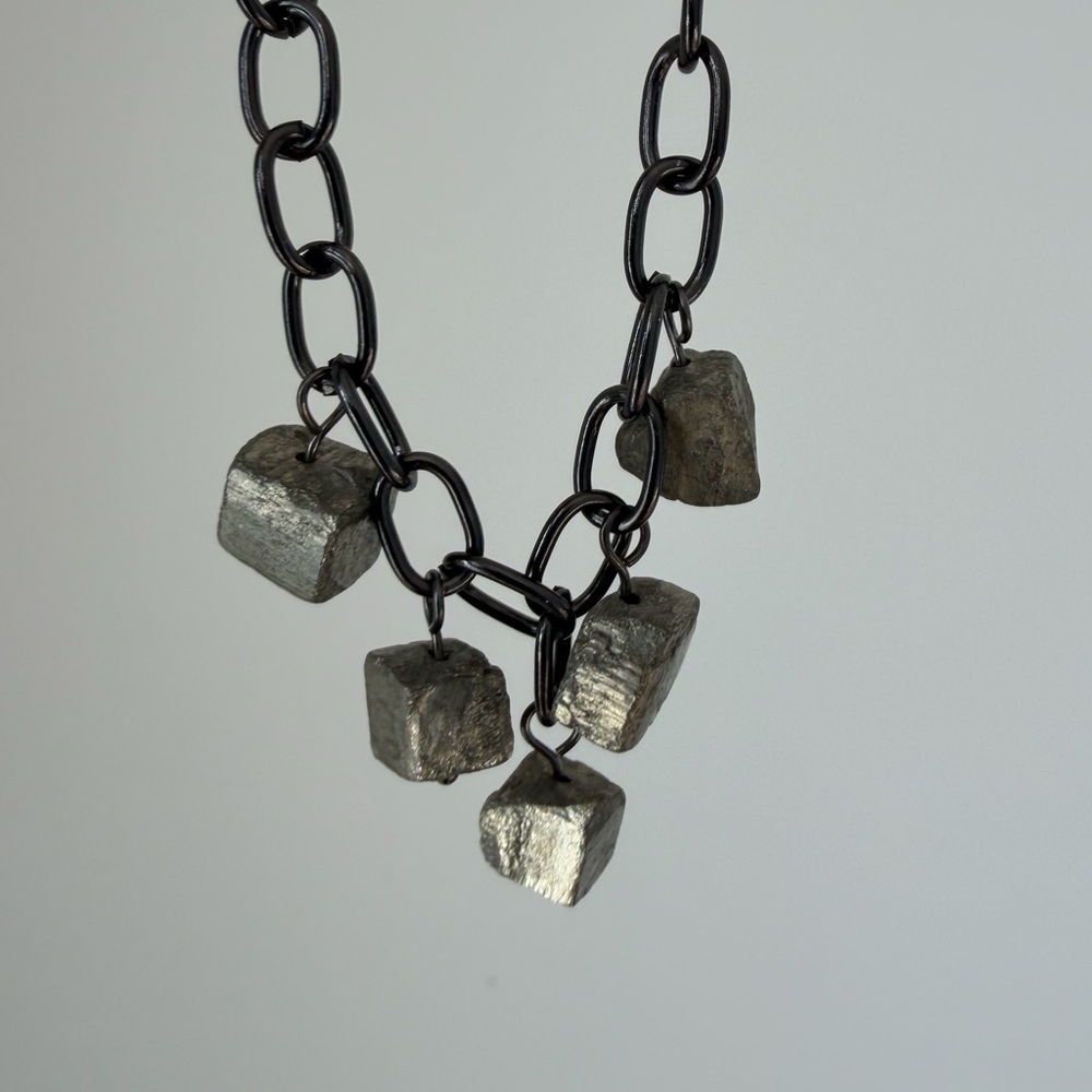Pyrite Cube Unisex Necklace
